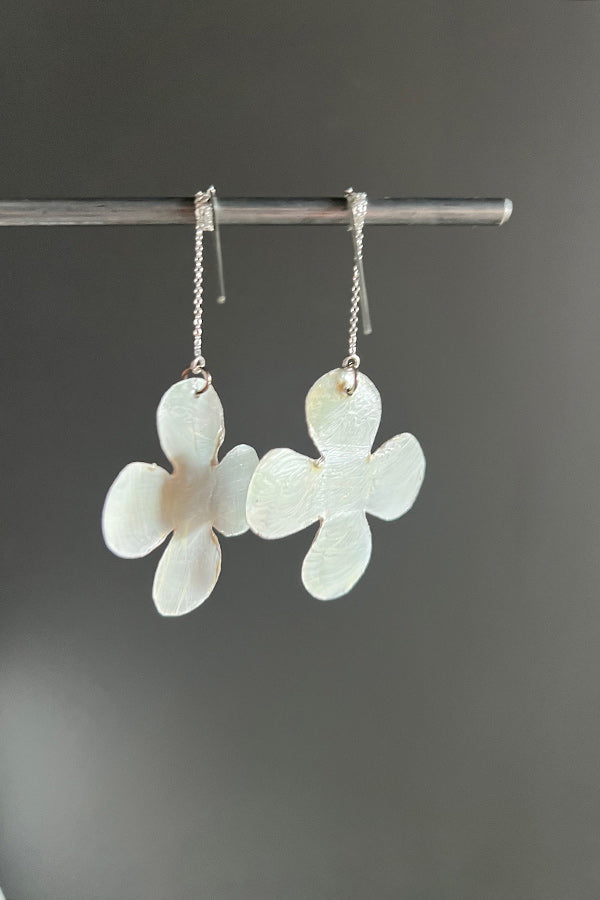 Dora Haralambaki Hand Painted Flower Earrings