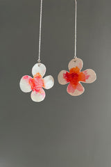 Dora Haralambaki Hand Painted Flower Earrings