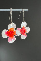 Dora Haralambaki Hand Painted Flower Earrings