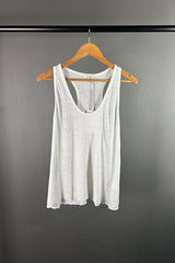 Crossley Sail Linen Singlet in Ice