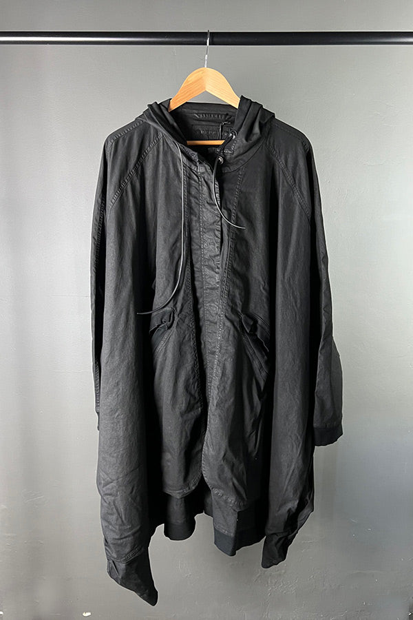 Rundholz DIP Oversized Black Wax Coated Jacket