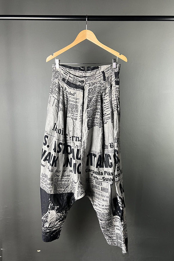 Rundholz DIP Newsprint Silk-Cotton Pants