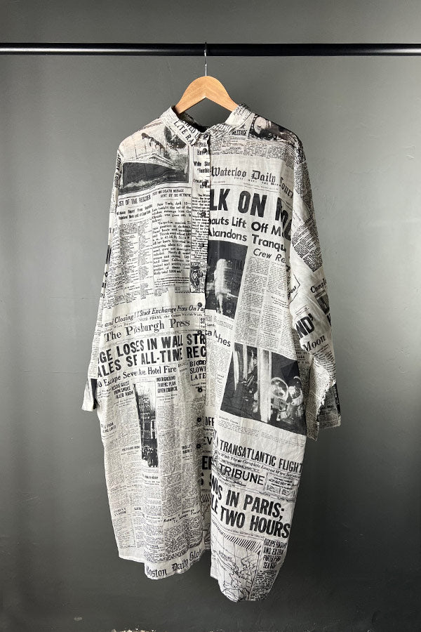 Rundholz DIP News Print Oversized Shirt