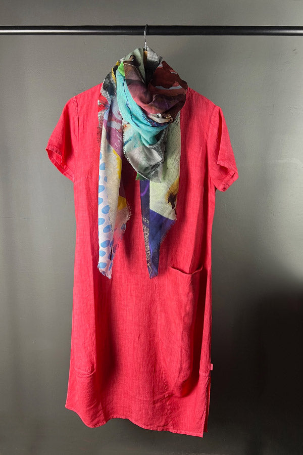 Elemente Clemente Coral Linen Dress