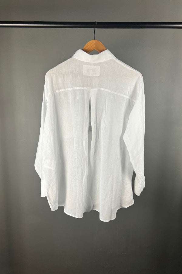 Elemente Clemente White Linen Kabo Shirt