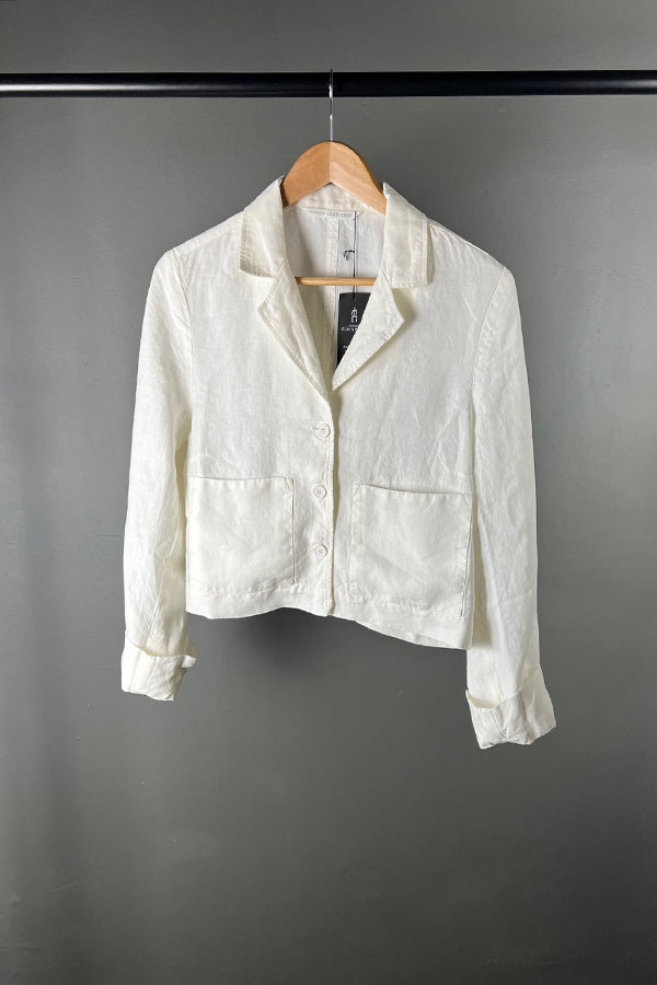 Elemente Clemente Cropped White Madile Jacket