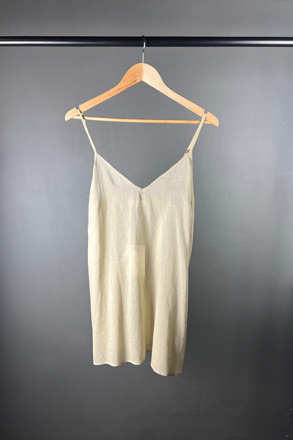 Estilo Emporio Cotton Slip Singlet in Natural