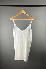 Estilo Emporio Cotton Slip Singlet in White