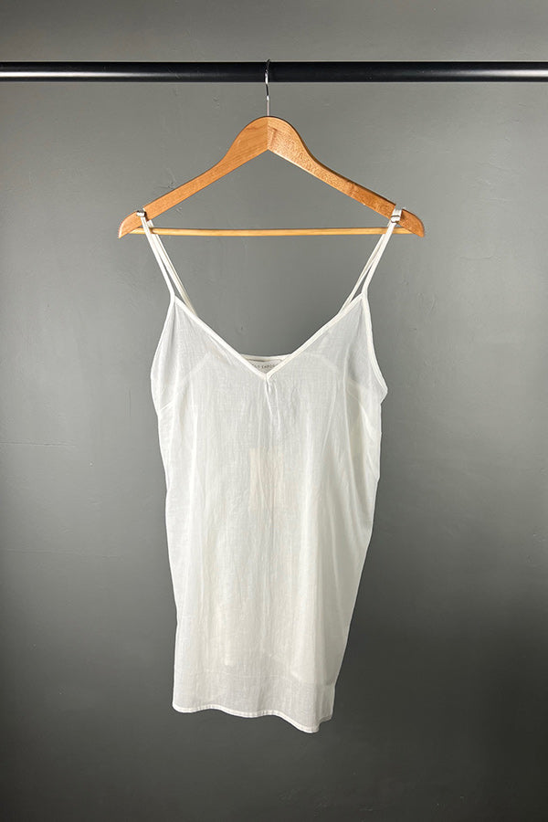 Estilo Emporio Cotton Slip Singlet in White