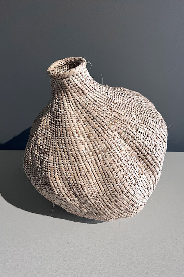 African Handwoven Garlic Basket Small