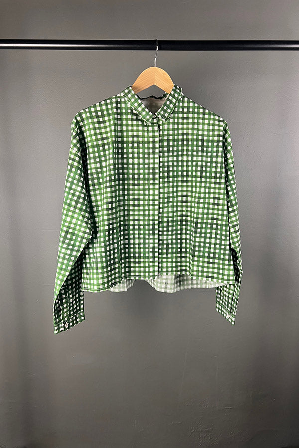 Hannoh Wessel Green Check Sonja Shirt