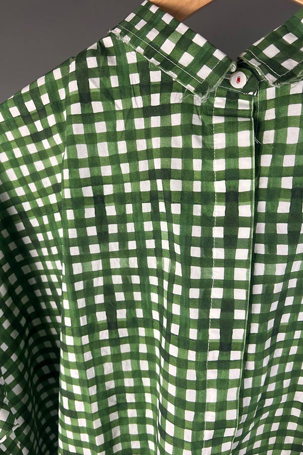 Hannoh Wessel Green Check Sonja Shirt