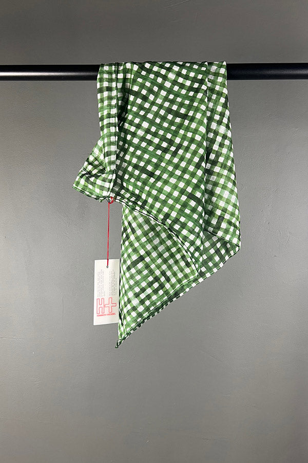 Hannoh Wessel Square Green Checked Sasa Scarf