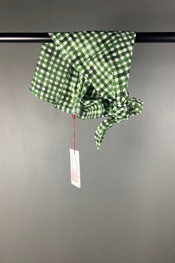 Hannoh Wessel Square Green Checked Sasa Scarf