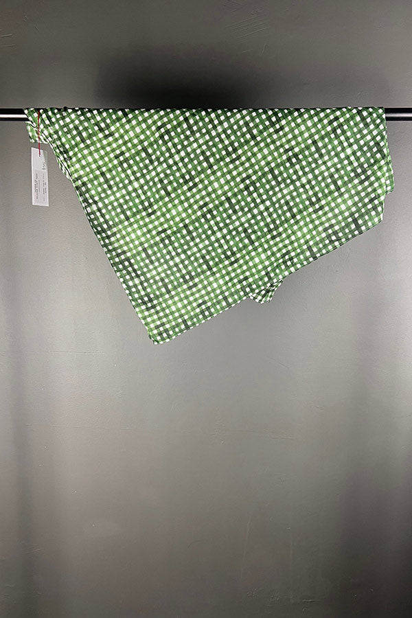 Hannoh Wessel Square Green Checked Sasa Scarf