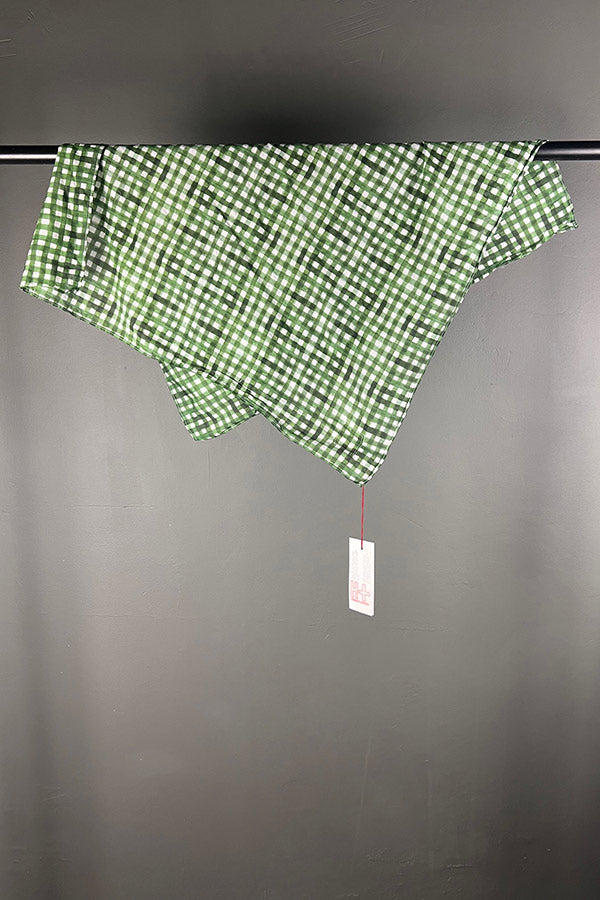 Hannoh Wessel Square Green Checked Sasa Scarf
