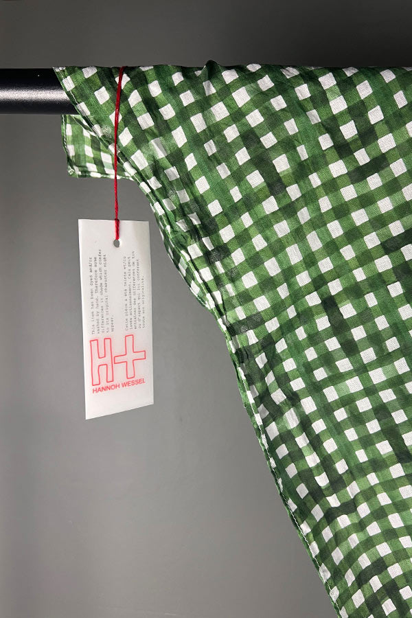Hannoh Wessel Square Green Checked Sasa Scarf
