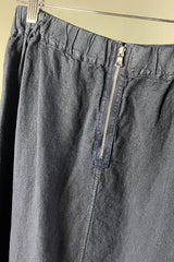Hannoh Wessel Navy Jade Linen Skirt