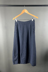 Hannoh Wessel Navy Jade Linen Skirt