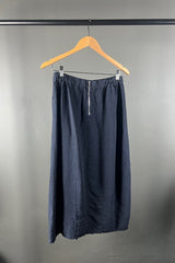 Hannoh Wessel Navy Jade Linen Skirt