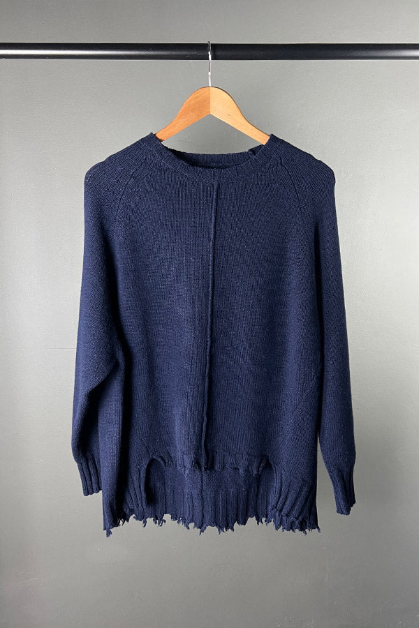 Hannoh Wessel Navy Kiara Cashmere Pullover