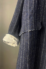 Hannoh Wessel Mabel Navy Pinstripe Coat