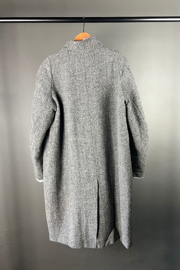 Hannoh Wessel Gray Marika Harris Tweed Woollen Coat