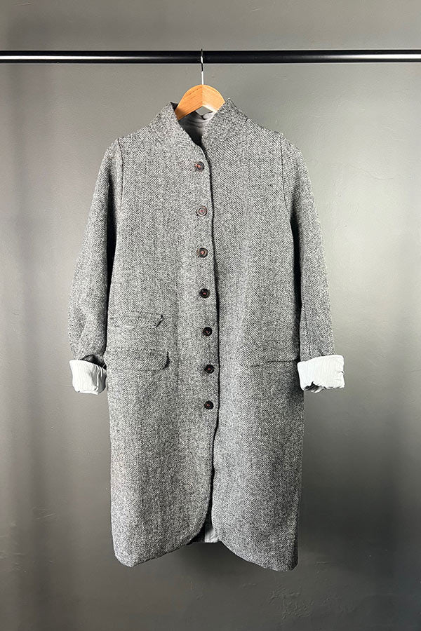 Hannoh Wessel Gray Marika Harris Tweed Woollen Coat