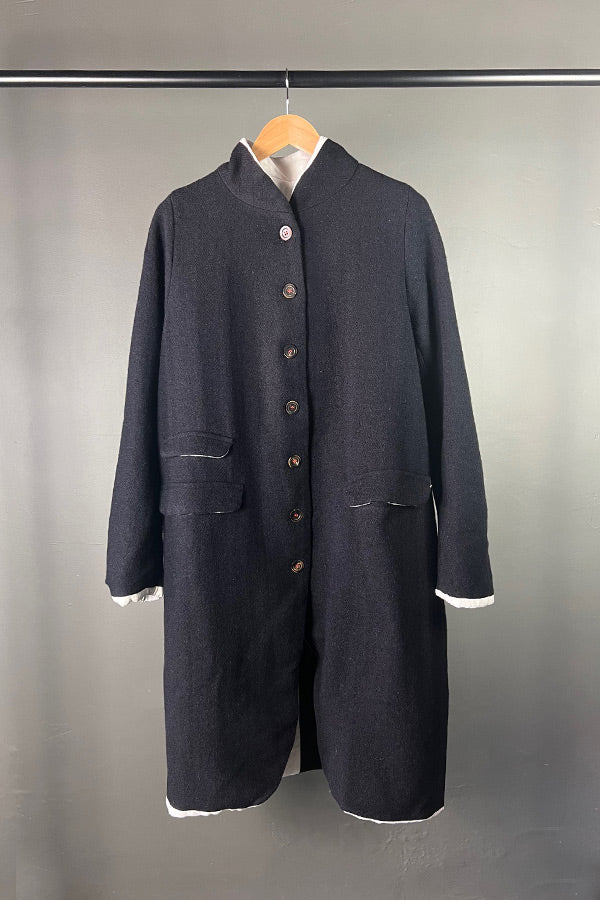 Hannoh Wessel Gray Marika Harris Tweed Woollen Coat