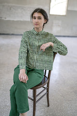 Hannoh Wessel Green Check Sonja Shirt