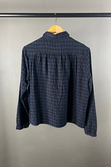Hannoh Wessel Suzette Black Navy Check Shirt