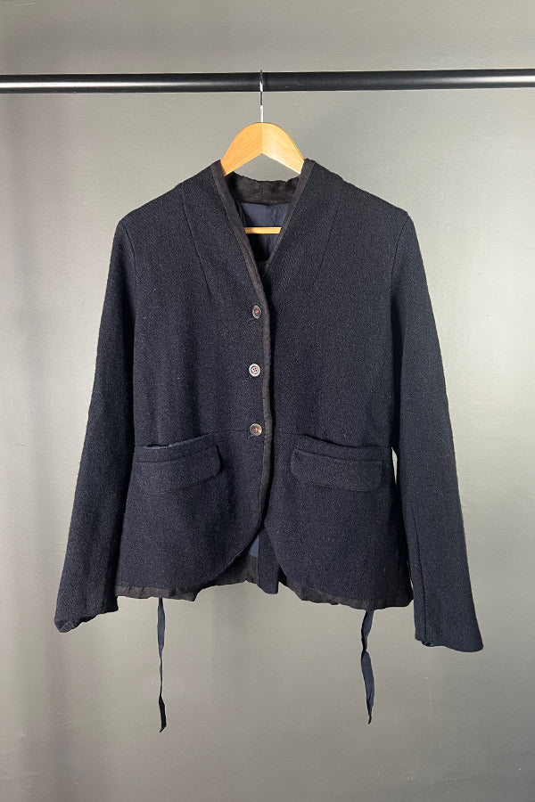 Hannoh Wessel Veronica Navy Harris Tweed Jacket