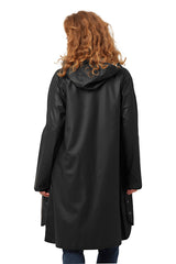 Ilse Jacobsen Black Raincoat with Detachable Hood