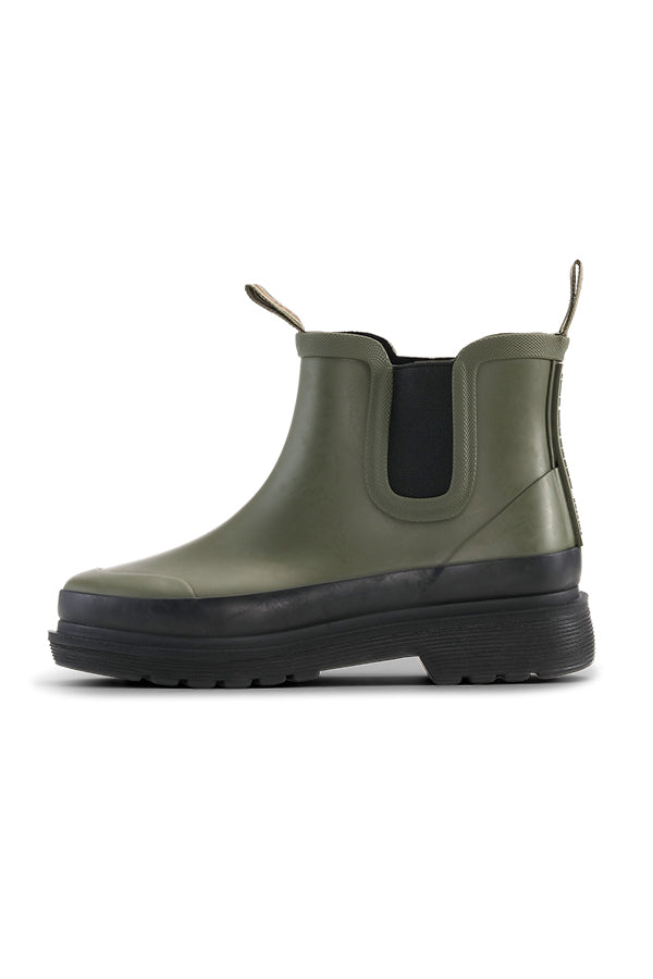 ILSE JACOBSEN Khaki Rubber Chelsea Ankle Boot