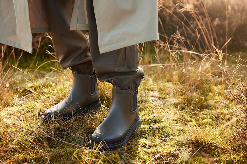 ILSE JACOBSEN Khaki Rubber Chelsea Ankle Boot