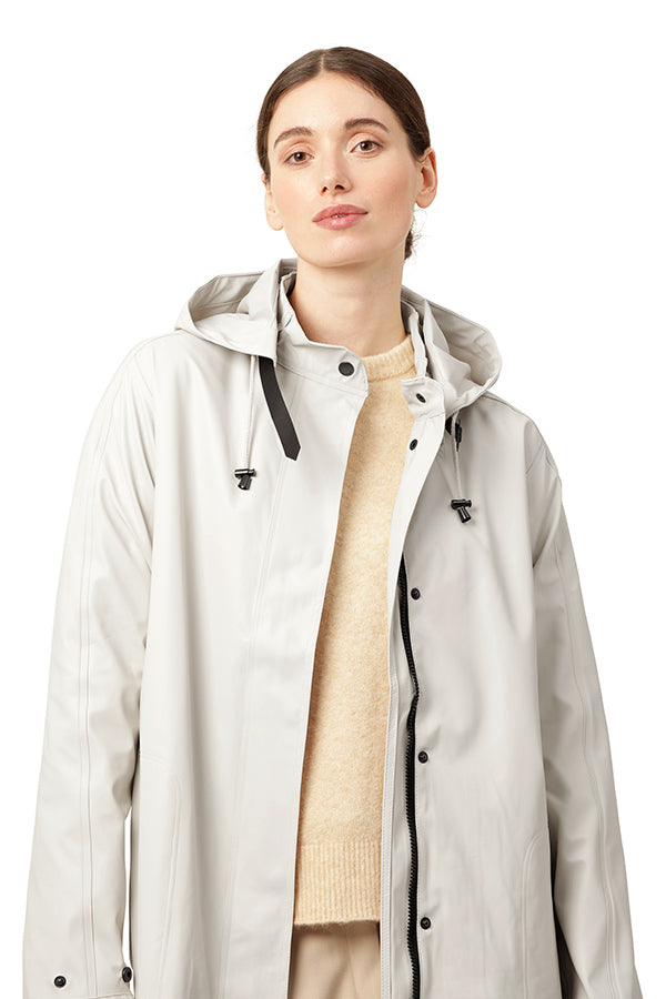 Ilse Jacobsen Milk Cream Raincoat with Detachable Hood