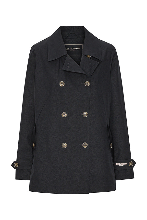 Ilse Jacobsen Dark Indigo Short Trench RainCoat