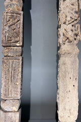 Pair Carved wooden Idols 100cm Java