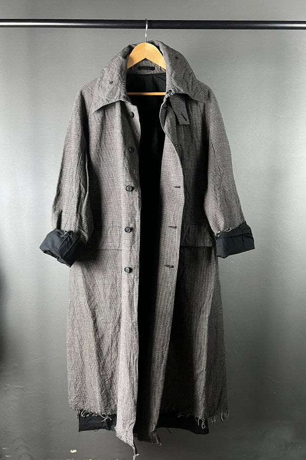 Klasica Avoir Woven Gingham Coat