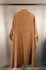 Klasica Oversized Safron Linen Coat