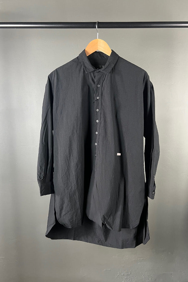 Klasica Woven Cotton Black Shirt