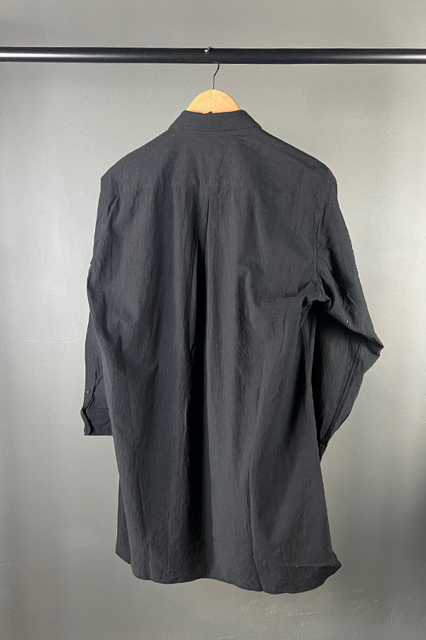 Klasica Woven Cotton Black Shirt