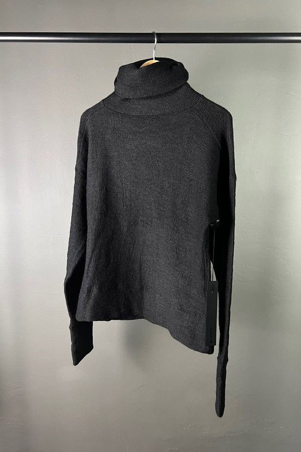 Klasica Black Marquis Roll Neck Knitted Pullover