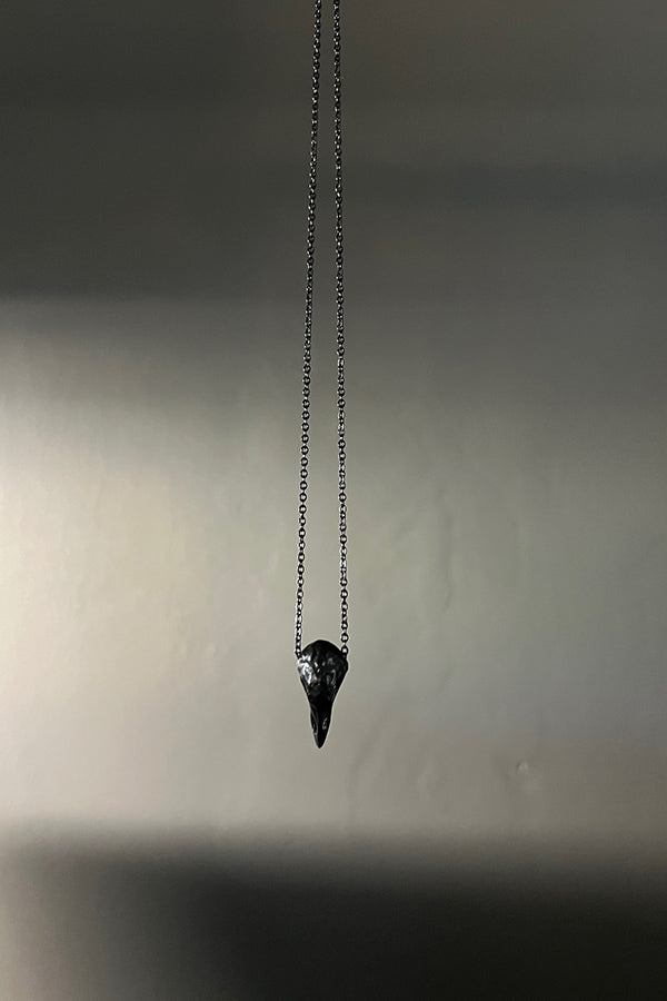 Koak Hand Forged Bird Skull Pendant Necklace