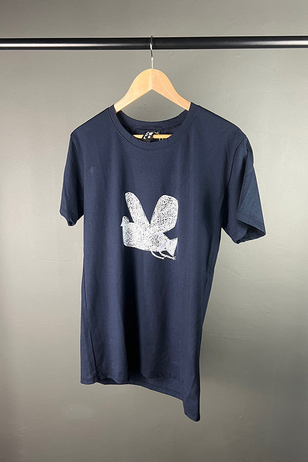 Kate Perry Projects Dove on Navy T-Shirt