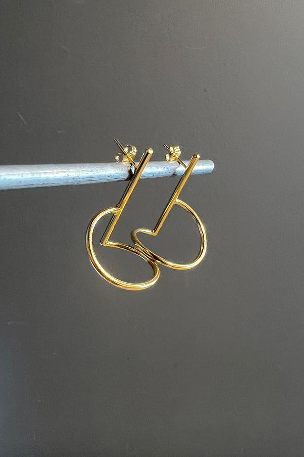 Katerina Vassou Small Gold Spiral Earrings