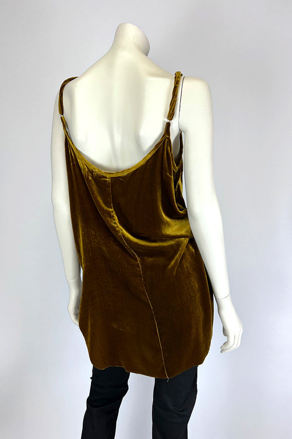 Amano Gold Silk Velvet Cami