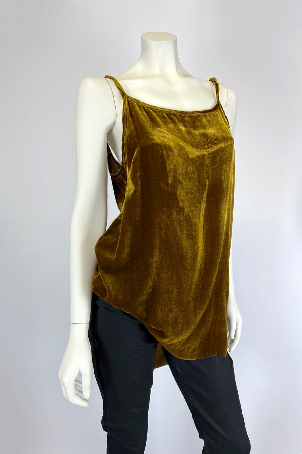 Amano Gold Silk Velvet Cami