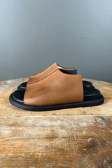 Lofina Cognac Leather Slides