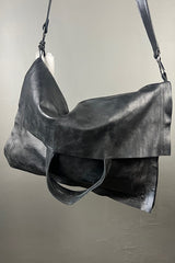 La Vaca Loca Cuvo Black Leather Bag